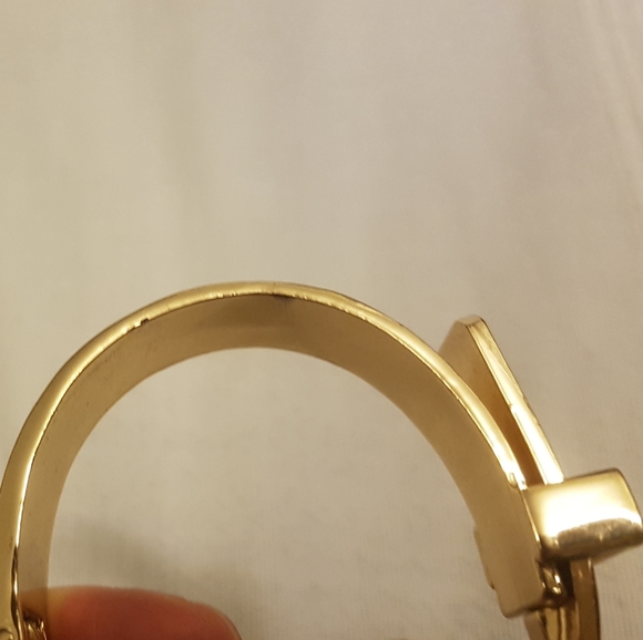 BCBG Gold Cuffs / Bracelets (Matching Pair) - Adjustable with Hinges - Picture 12 of 13
